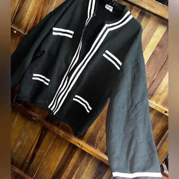 Vintage Jerzees Pin Stripe Zip Up Sweatshirt 🌵 - Picture 10 of 11